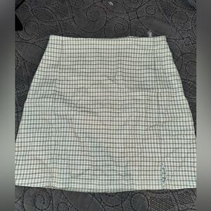 john galt brandy melville green plaid mini skirt